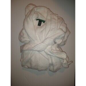 Lauren Ralph Lauren Women's Woven Terry Robe White (S/M)